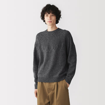 Andes Wool Patterned Sweater MUJI