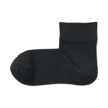 Loose Top Short Socks Black 23-25cm (US W7-9 M5-7.5) MUJI