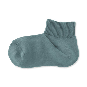 Pile Short Socks Faded Blue MUJI