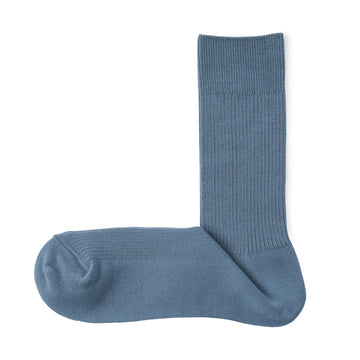 Ribbed Socks Antique Blue MUJI