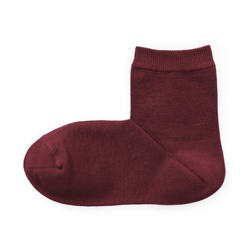 #26AW YL import - Loose Top Short Socks DAI25A6A Burgundy 23-25cm (US W7-9 M5-7.5) MUJI