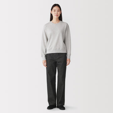 Kapok Blend Denim Straight Trousers MUJI