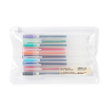 Gel Ink Ballpoint Cap Pen 10 Colour Set 0.38 MUJI