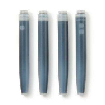 Polycarbonate Fountain Pen Ink Cartridges 4 Piece Black MUJI