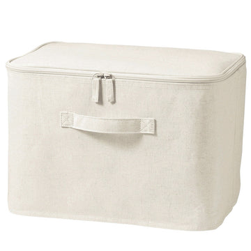 Polyester Cotton Linen Soft Box - Rectangle With Lid MUJI