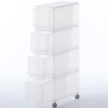 Polypropylene Stocker with Caster #3 (4 Tier) MUJI