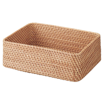 Rattan Rectangular Basket Small (W36 x D26 x H12 cm) MUJI