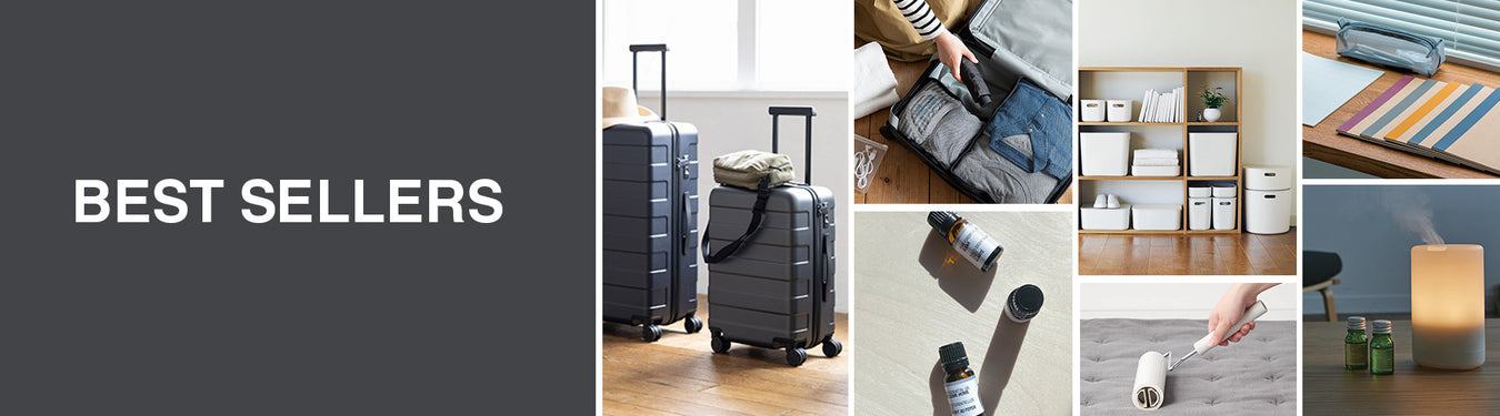 Best sellers; Hard carry suitcase, essential oils, storage, aroma diffuser, and stationery. , 