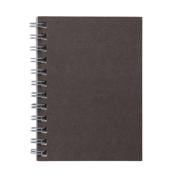 Dark Grey Double Ring Lined Notebook A7 MUJI