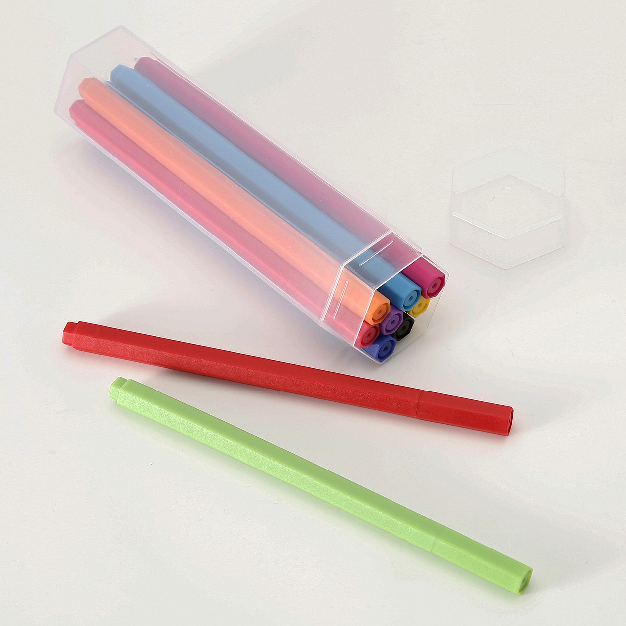 Hexagonal Colour Pen 10 Colour Set