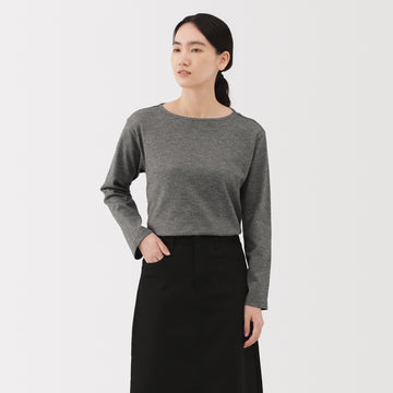 Heavyweight Cotton Boat Neck T-Shirt MUJI