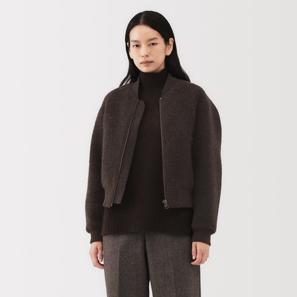Labo Wool Blend Short Blouson | Fall Outerwear | MUJI Canada