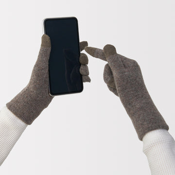 Merino Wool Blend Touchscreen Gloves MUJI