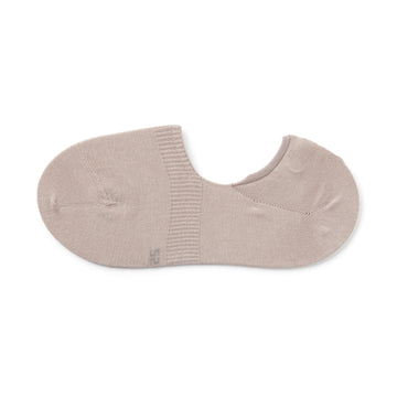 Silicone Grip No-Show Socks Pale Brown 23-25cm (US W7-9 M5-7.5) MUJI