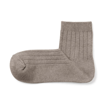 Loose Top Short Socks Mocha Brown 23-25cm (US W7-9 M5-7.5) MUJI