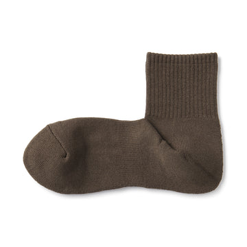 Pile Short Socks Brown MUJI