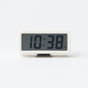 Digital Clock with Alarm - White - Small MUJI