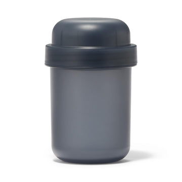 Capsule Lunch Box with Topping Cup Black - 350 ml MUJI