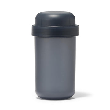 Capsule Lunch Box with Topping Cup Black - 450 ml MUJI