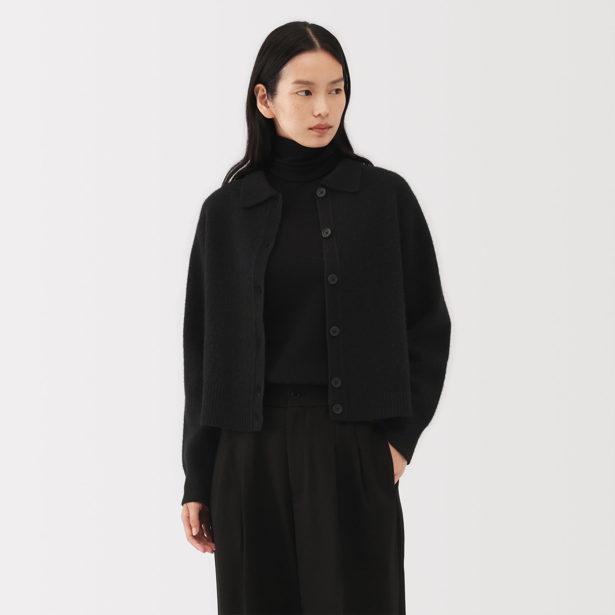 Labo Yak Wool Collared Cardigan