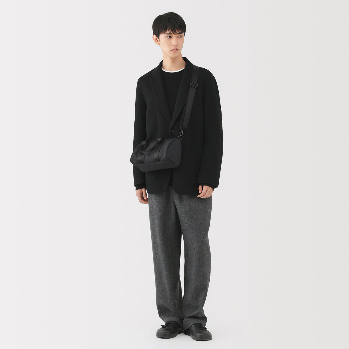 Labo Bag Labo Recycled Nylon Mini Boston Bag | Shoulder Bag | MUJI Canada