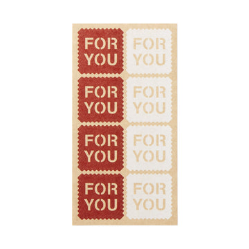Gift Sticker - FOR YOU - 3.5 x 3.5 cm MUJI