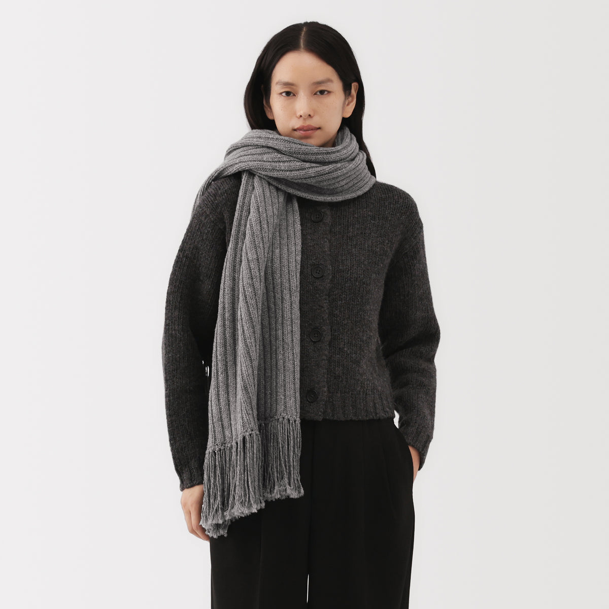 【MUJI Labo】メリノウールローゲージストール Labo Merino Wool Low-Gauge Stole | Winter Accessories | MUJI Canada