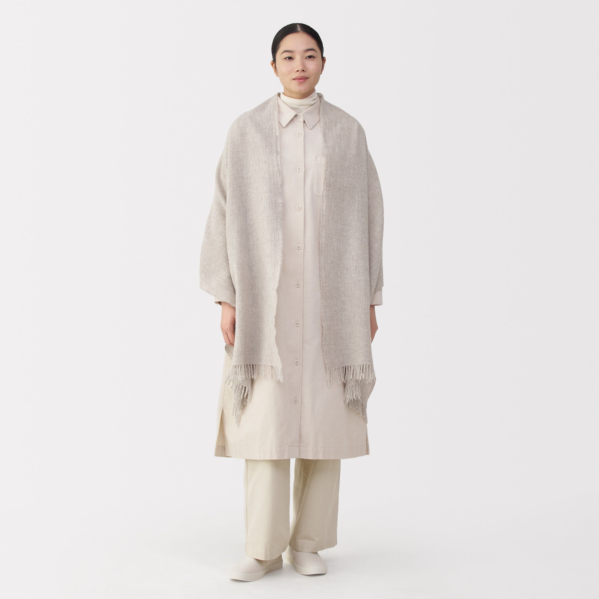 Fluffy Wool Blanket Stole