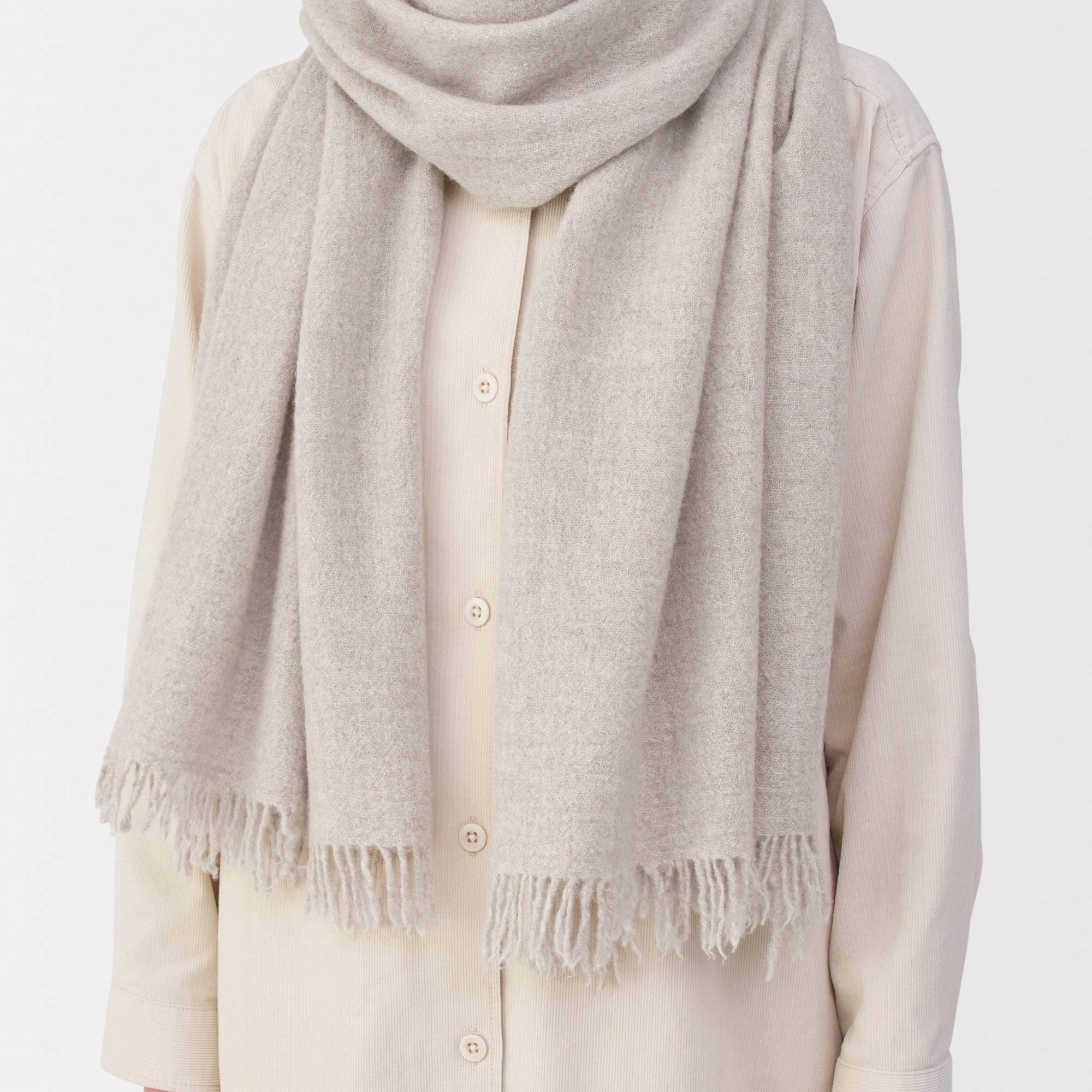 Fluffy Wool Blanket Stole