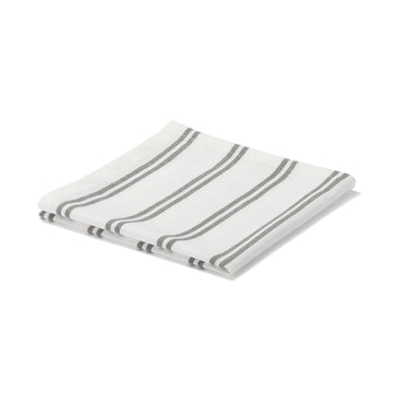 Indian Cotton Yarn-Dyed Napkin - Charcoal Grey Stripe MUJI