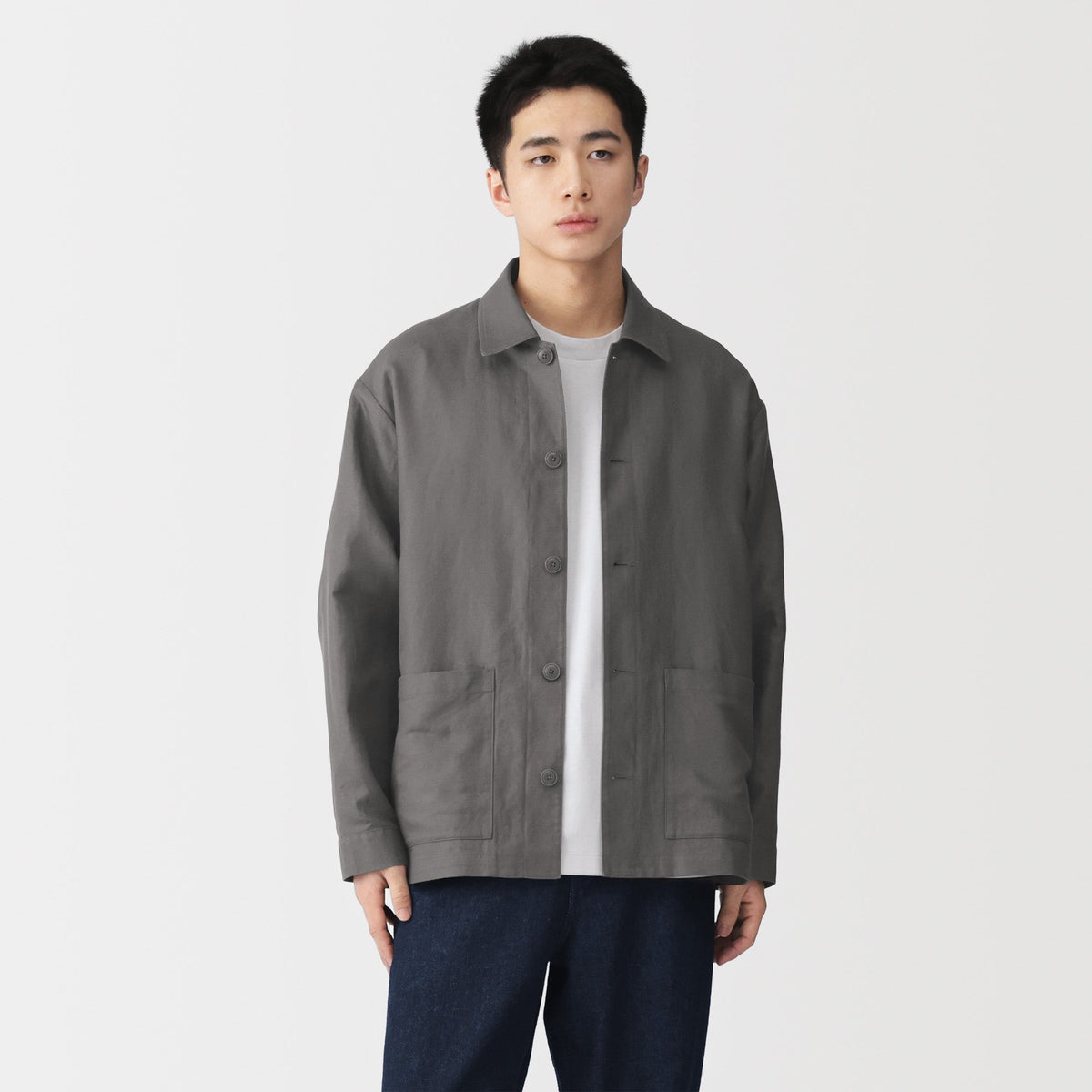 Hemp Blend Twill Jacket | Men's Spring Outerwear | MUJI Canada