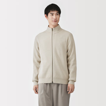 Cotton Blend Full-Zip Cardigan MUJI