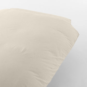 Washed Cotton Duvet Cover Light Beige MUJI