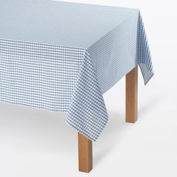 Indian Cotton Tablecloth - Off-white x Blue MUJI