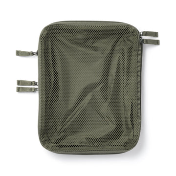 #26AW YL - Recycled Polyester Gusset Compression Case - Small OHI36A6S Khaki MUJI