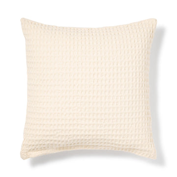 Washed Cotton Waffle Cushion Cover (43 x 43 cm) Natural MUJI