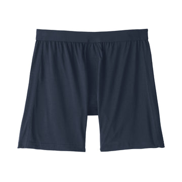 Lyocell Blend Front Open Knit Trunks Navy MUJI