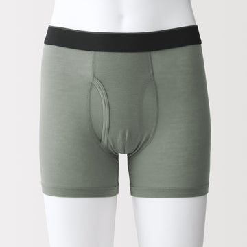 Lyocell Blend Front Open Boxer Briefs MUJI