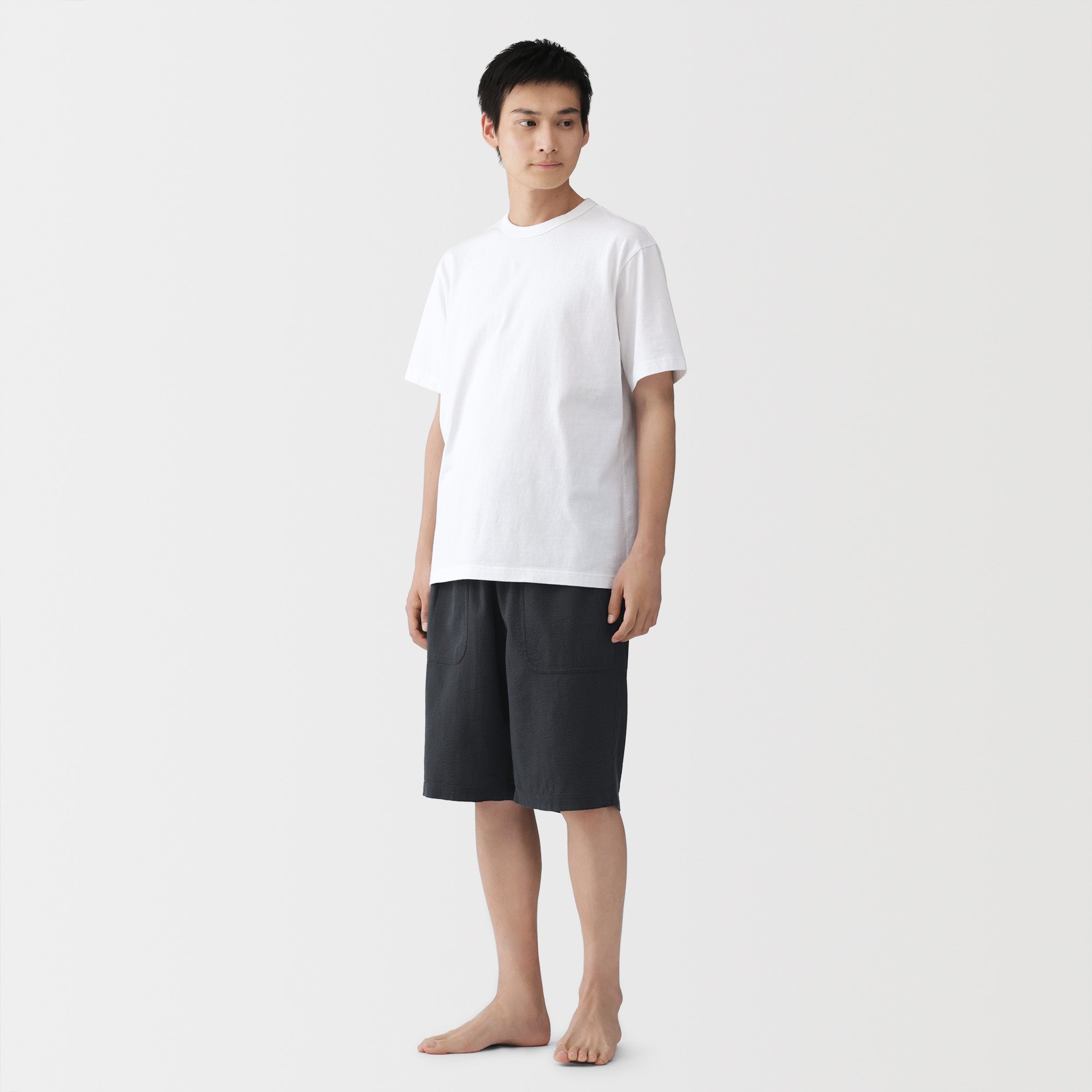 Airy Seersucker Shorts | Men's Loungewear | MUJI Canada