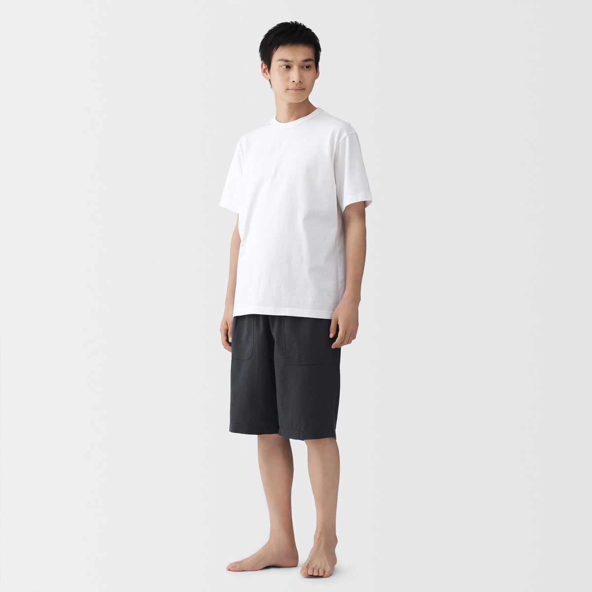 Airy Seersucker Shorts | Men's Loungewear | MUJI Canada