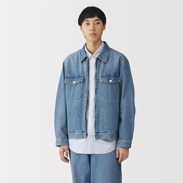Kapok Blend Denim Blouson MUJI