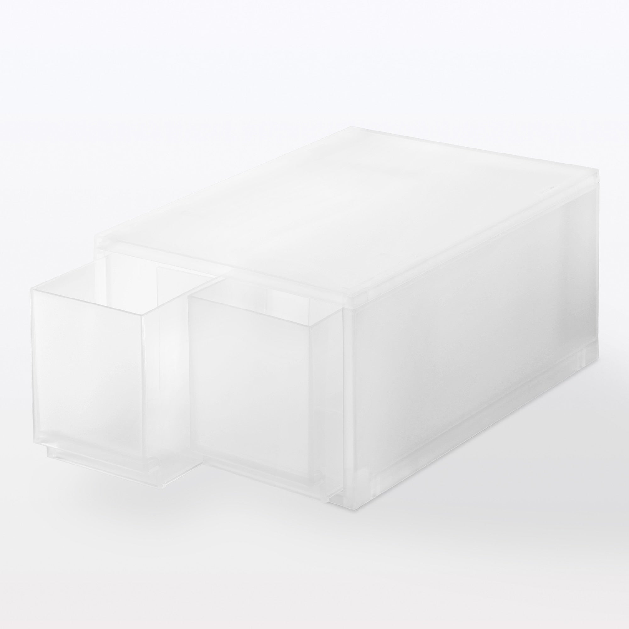 Polypropylene Storage Case Drawer Deep with Partition (W26 x D37 x H17.5 cm)