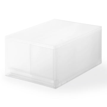 Polypropylene Storage Case Drawer Deep with Partition (W26 x D37 x H17.5 cm) MUJI