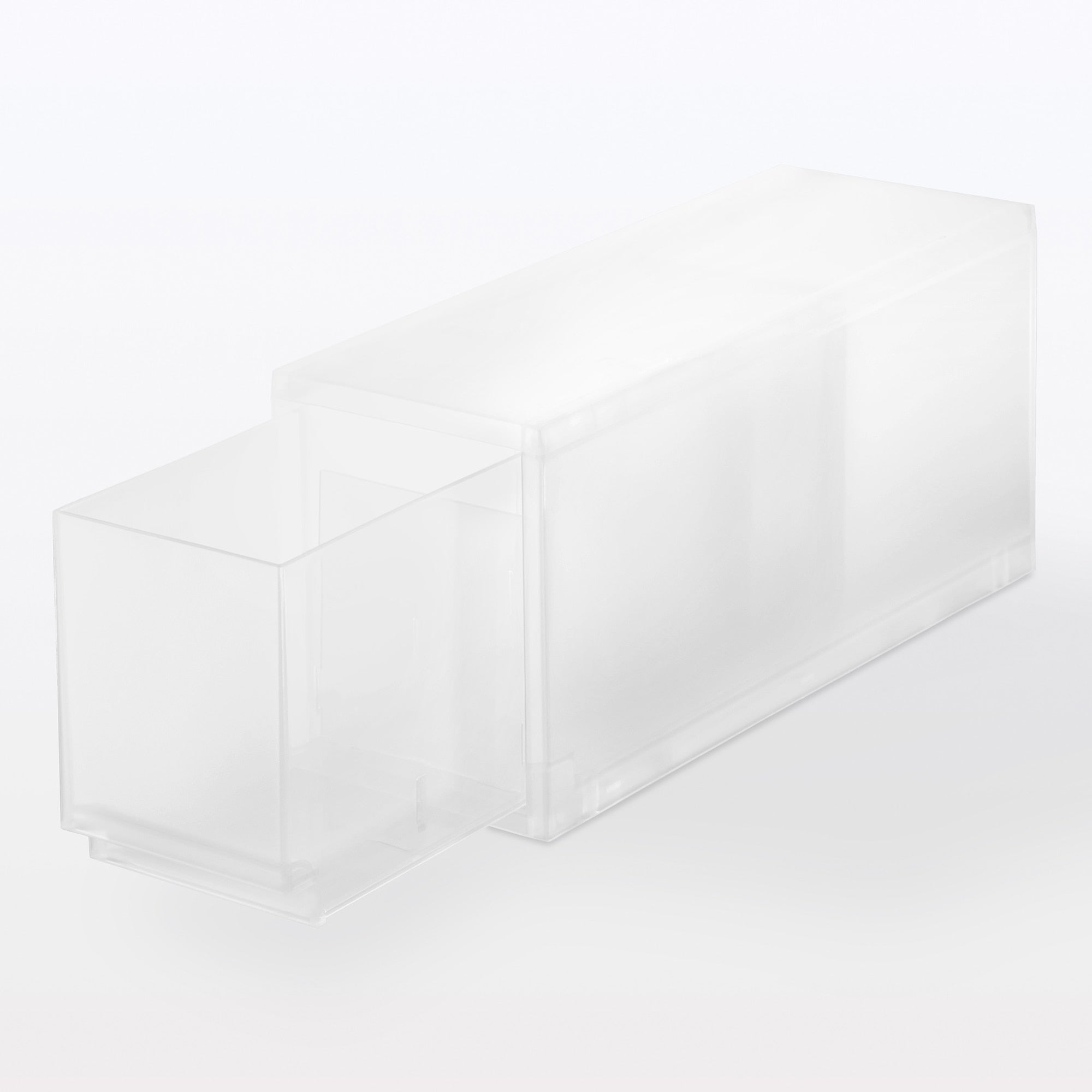 Polypropylene Storage Case Drawer Slim Deep with Partition (W14 x D37 x H17.5 cm)