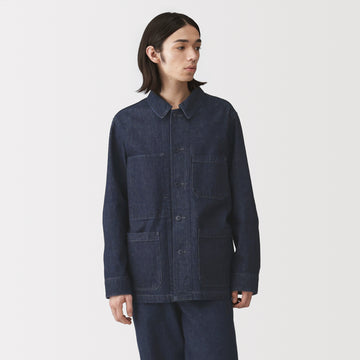 Kapok Blend Denim Coverall Jacket MUJI