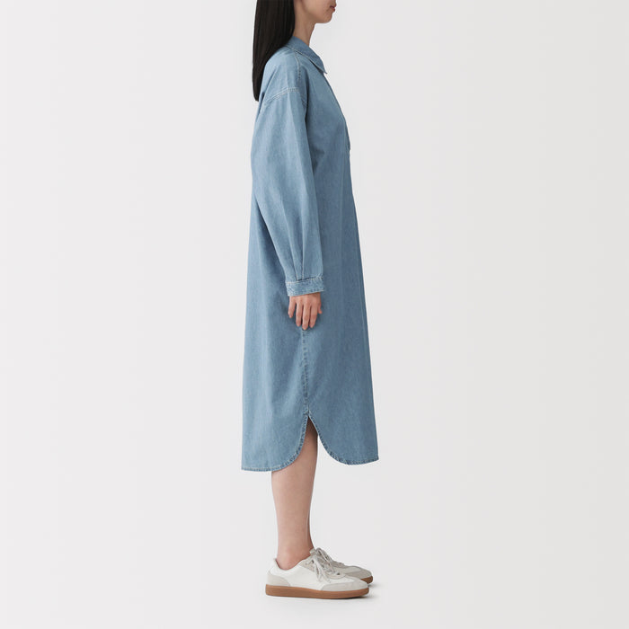 Kapok Blend Denim Dress | Women's Dresses | MUJI Canada Kapok Blend Denim Dress | Women's Dresses | MUJI Canada