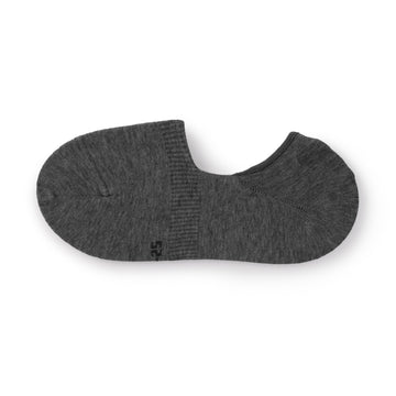 Silicone Grip No-Show Socks Charcoal Grey 23-25cm (US W7-9 M5-7.5) MUJI