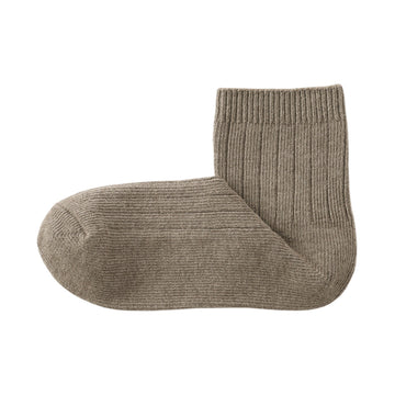 Loose Top Short Socks Mocha Brown 23-25cm (US W7-9 M5-7.5) MUJI
