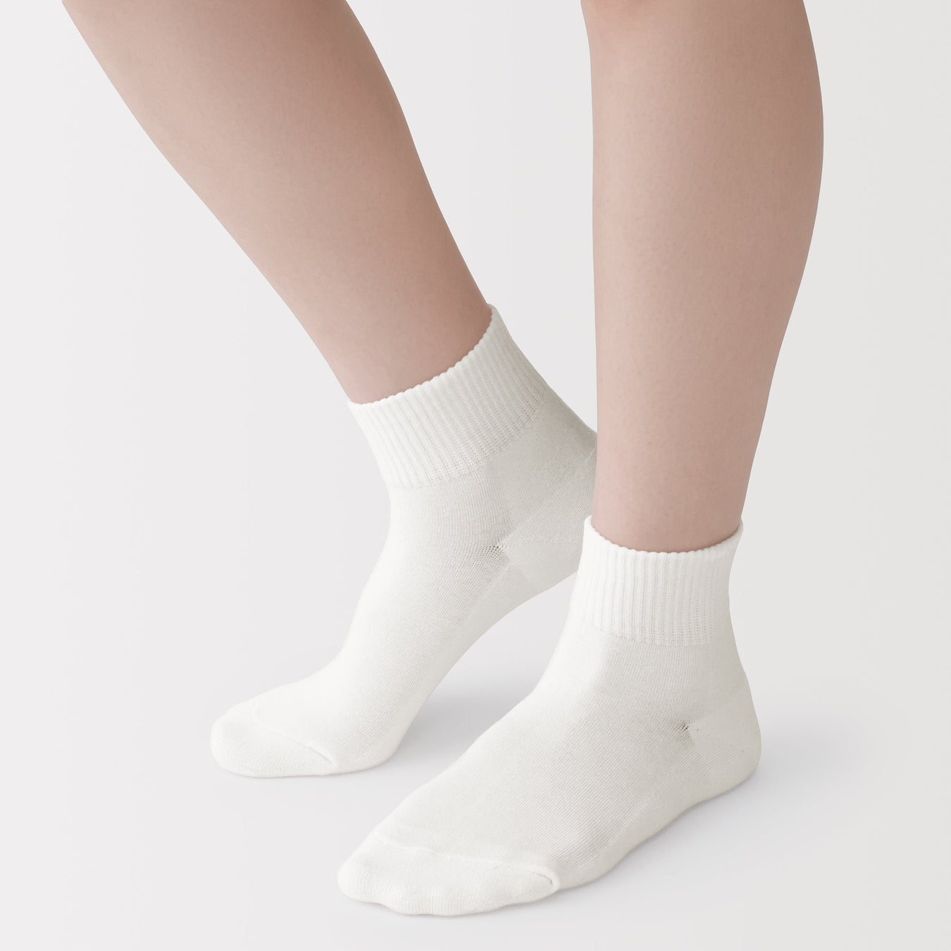 Pile Short Socks Off White 23-25cm (US W7-9 M5-7.5) MUJI