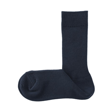 Ribbed Socks Navy 23-25cm (US W7-9 M5-7.5) MUJI